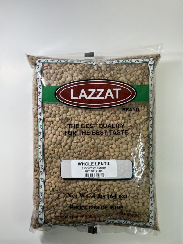 Lazzat Whole Lentil 4 Lbs