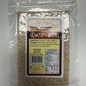 LAZZAT Sesame Chikki Tray 3.5 Oz